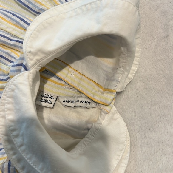 Baby Striped Collared Matching Set
Yellow Iris Stripe - Picture 3 of 5